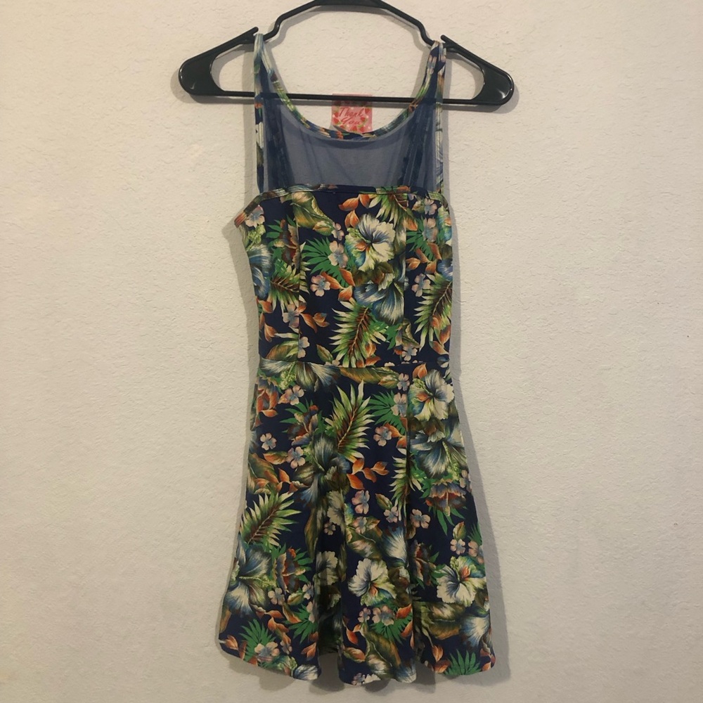 Entro Tropical Fit and Flare Mini Dress